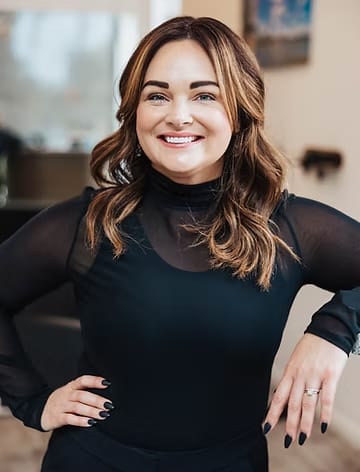 WHITNEY CLARK, hair stylist at Karmaic Beauty in Newport, KY